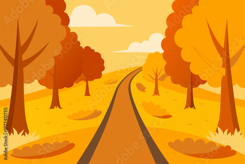 Golden Autumn Pathway