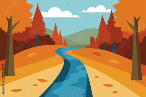 Forest Stream in Fall