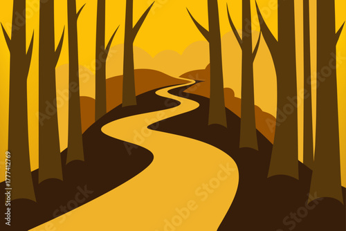 Golden Forest Path