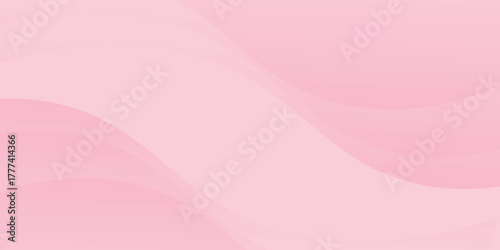 Abstract colorful pink curve background, pink beauty dynamic wallpaper with wave shapes. Template banner background for beauty products, sales, ads, pages, events, web, Vector
