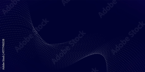 Modern Purple background with many glowing particles. Information digital art illustrations banner glow