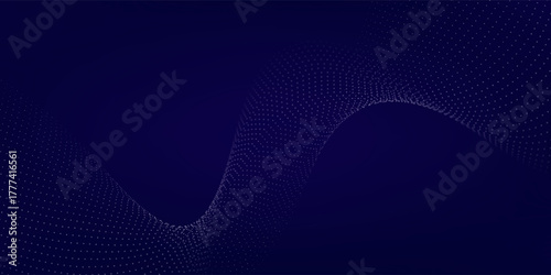 Modern Purple background with many glowing particles. Information digital