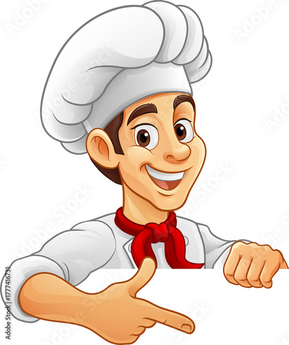 Chef Baker Cook Cartoon Mas...