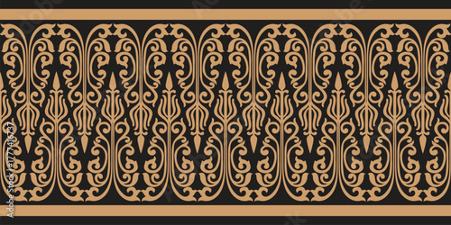 Vector illustration for Indonesian Riau Malay Pattern, Riau batik. namely Pucuk Rebung Kuntum Dewa