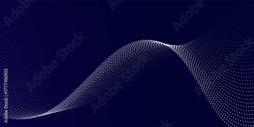 Purple background with many glowing particles. Information digital modern particles line dot simple art good