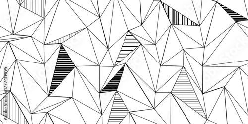 Abstract elegant background black line texture. Abstract black geometric overlapping hexagon pattern abstract futuristic background design. data concept. vector illustration.	
