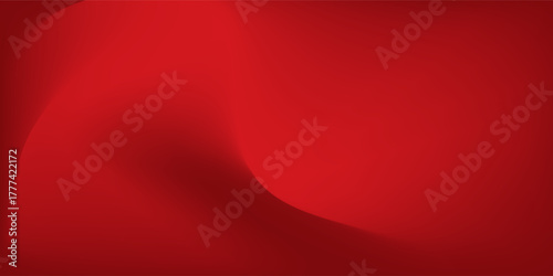 Abstract red gradient background, light and shadow on the backdrop with dimensions,