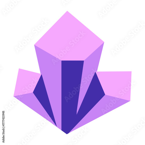 Magic Crystal Flat Icon | Boho Magic and Celestial Elements for Spiritual and Halloween Designs