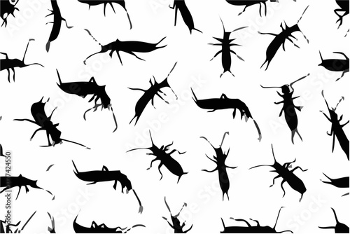 Insects set on white backgrou...