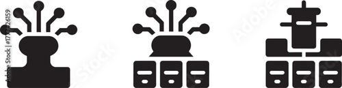 Robotic Hand Automation Gesture Technology Interface Icon