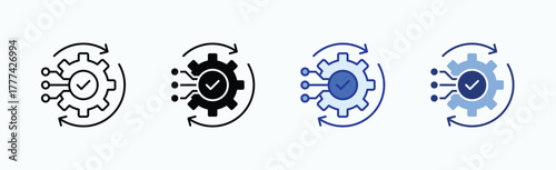 Operations icon sheet multiple style collection isolated vector