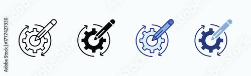 Build icon sheet multiple style collection isolated vector