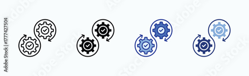 Devops icon sheet multiple style collection isolated vector