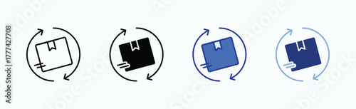 Delivery icon sheet multiple style collection isolated vector