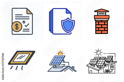 Beauty and Skincare Icons Set: Makeup, Derma Roller, Facial Brush, Lotion Bottle. Essential Cosmetic Products and Tools Collection.