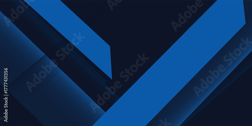 Blue black abstract background geometry shine and layer element vector for presentation design. Suit for business, corporate, institution, party, festive, seminar, and talks