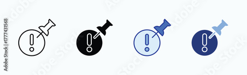 Important icon sheet multiple style collection isolated vector