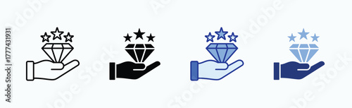 Values icon sheet multiple style collection isolated vector