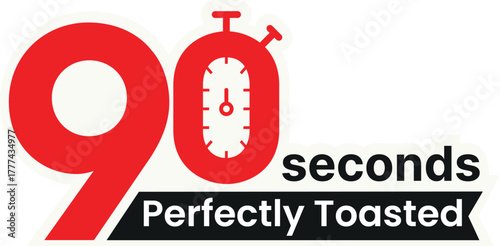 90 Seconds Perfectly Toasted Logo Design