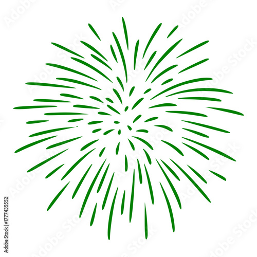 green firework vector illustration