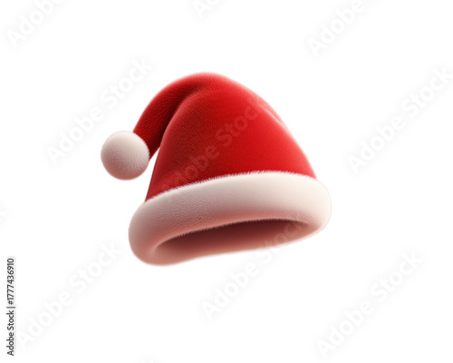 Christmas plush hat on a transparent background