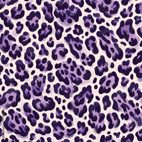 Unique purple leopard print design in vector with luxury fur background a creative fit for wallpapers, fabric art, fashion design, and luxury textile prints.