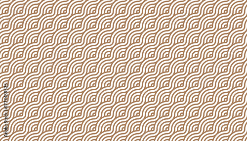 Circle seamless pattern. Brown circle pattern seamless background. Radial seamless pattern