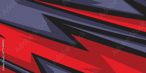 Abstract background with red spikes and zigzag line pattern. Eps 10