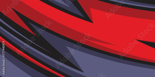 Abstract background with red spikes and zigzag line pattern and some copy space area. eps 10 vector
