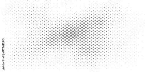 Black and white halftone dot pattern texture vector illustration for abstract digital art backdrop design