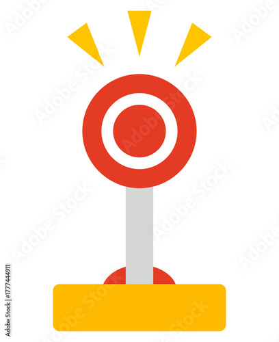 マル印の早押し解答ボタンのイラスト