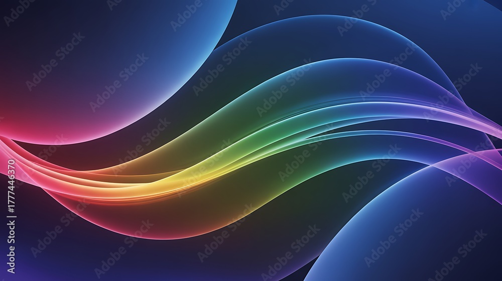 Obraz premium Abstract background light curved lines vector illustration.information technology, technology, modern, abstract, energy, speed, line, 