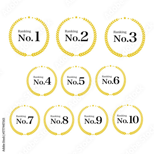 ランキングアイコンイラストセット