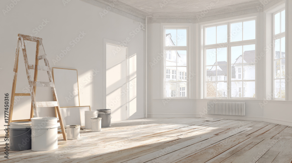 Obraz premium modern living room under renovation,