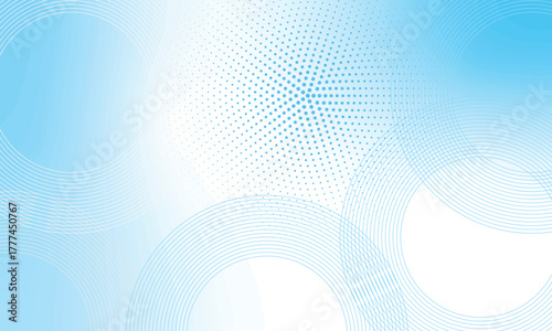 Soft blue abstract background featuring circular halftone dots and gradient wave patterns. Minimal, clean, and modern design suitable for technology, business, and presentation templates.