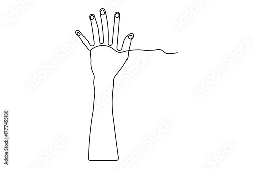  Elegant human hand gestures continuous one line minimalist art design