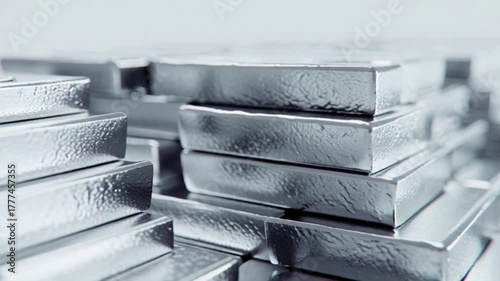 Financial Wealth and Stability in Silver Form,
Economic Power Stacked Silver Bars Background