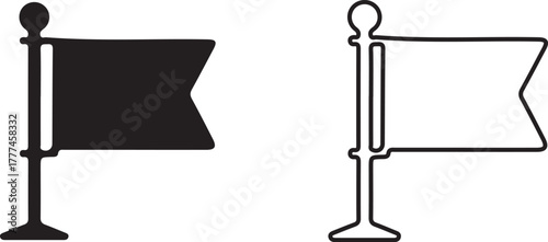 Flag symbol design for web banners and presentations flat vector design