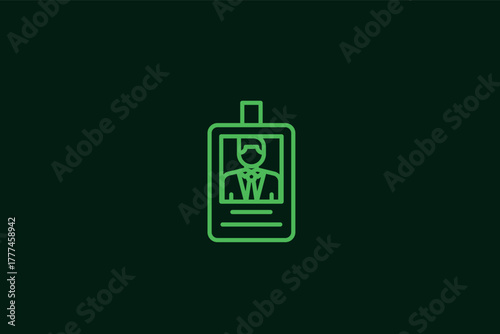 journalist's certificate illustration in flat style design. Vector illustration.	
