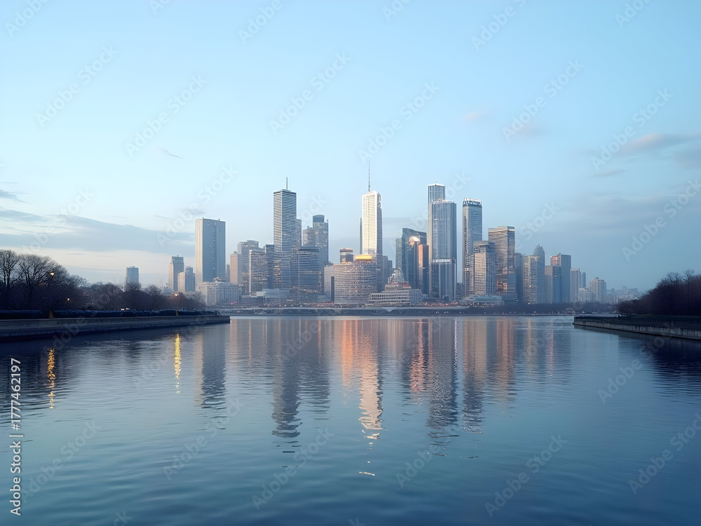 Fototapeta premium Modern city skyline