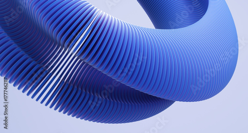 Fototapeta Naklejka Na Ścianę i Meble -  Circle made of glass shapes. 3d rendering.	
