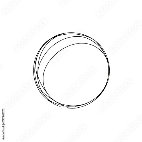 A brooch or badge in the shape of a ball Christmas & New Year Looks outline / minimal linear vector