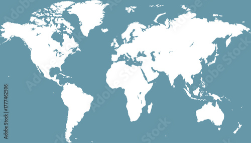 World map. Grey modern vector map. Silhouette map