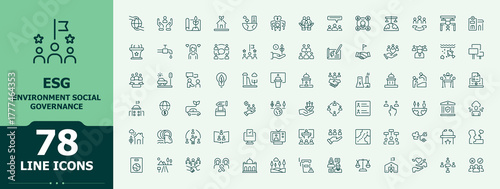 Environment linear icon set. Forest vector icon set. Includes thin line symbols nature, green, ecosystem, eco, sustainability, energy and more. Editable vector art and illustration.