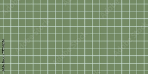 規則正しい方眼が並ぶ整然とした緑色の背景デザインのイラスト素材