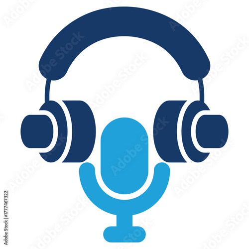 Podcast Icon for Broadcasting Audio Episodes and Online Media