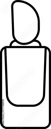 Perfume stroke outline icons set isolated on white background. Perfume bottles line icons. Glass sprayer, luxury parfum sampler, cologne outline pictogram for cosmetic store illustration.