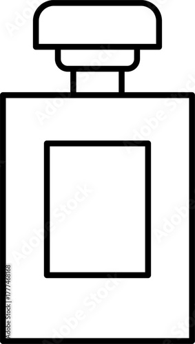 Perfume stroke outline icons set isolated on white background. Perfume bottles line icons. Glass sprayer, luxury parfum sampler, cologne outline pictogram for cosmetic store illustration.