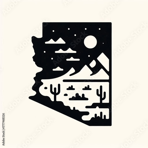 state of Arizona vector black and white, arizona, america, usa, vector, black and white, map, wallpaper, image