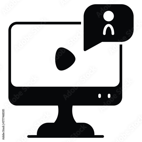 Watch Online Icon for Streaming Video and Audio Content